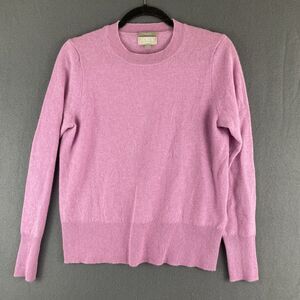 J Crew Cashmere Crewneck Sweater Womens Small, Heather Petunia Pink READ